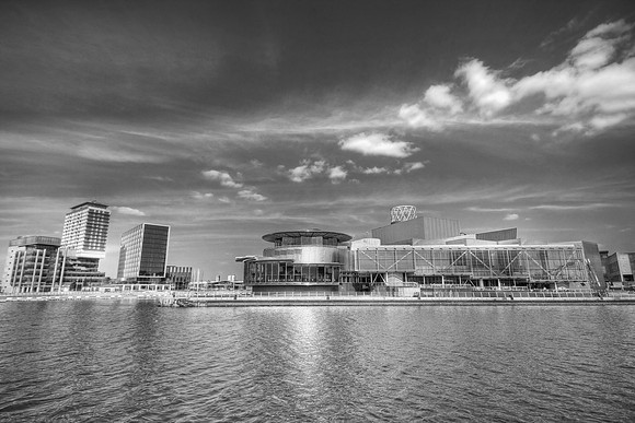 MEDIA CITY SALFORD QUAYS WATERFRONT MONO HDR MSP0002586